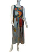Vestido Maxi “Lienzo Urbano” – Estampado Abstracto
