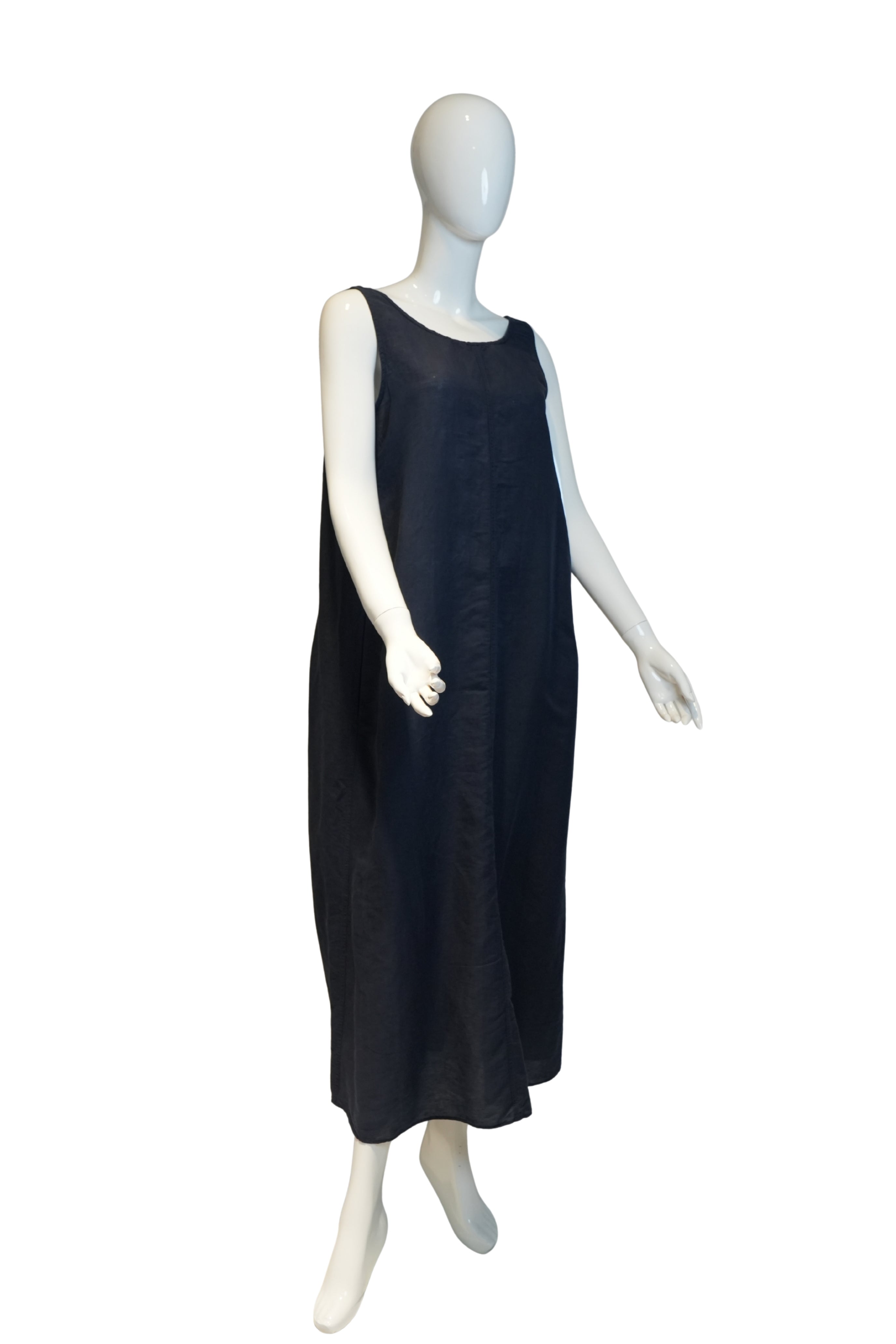 Vestido Lino “Brisa Nocturna” – Azul Marino