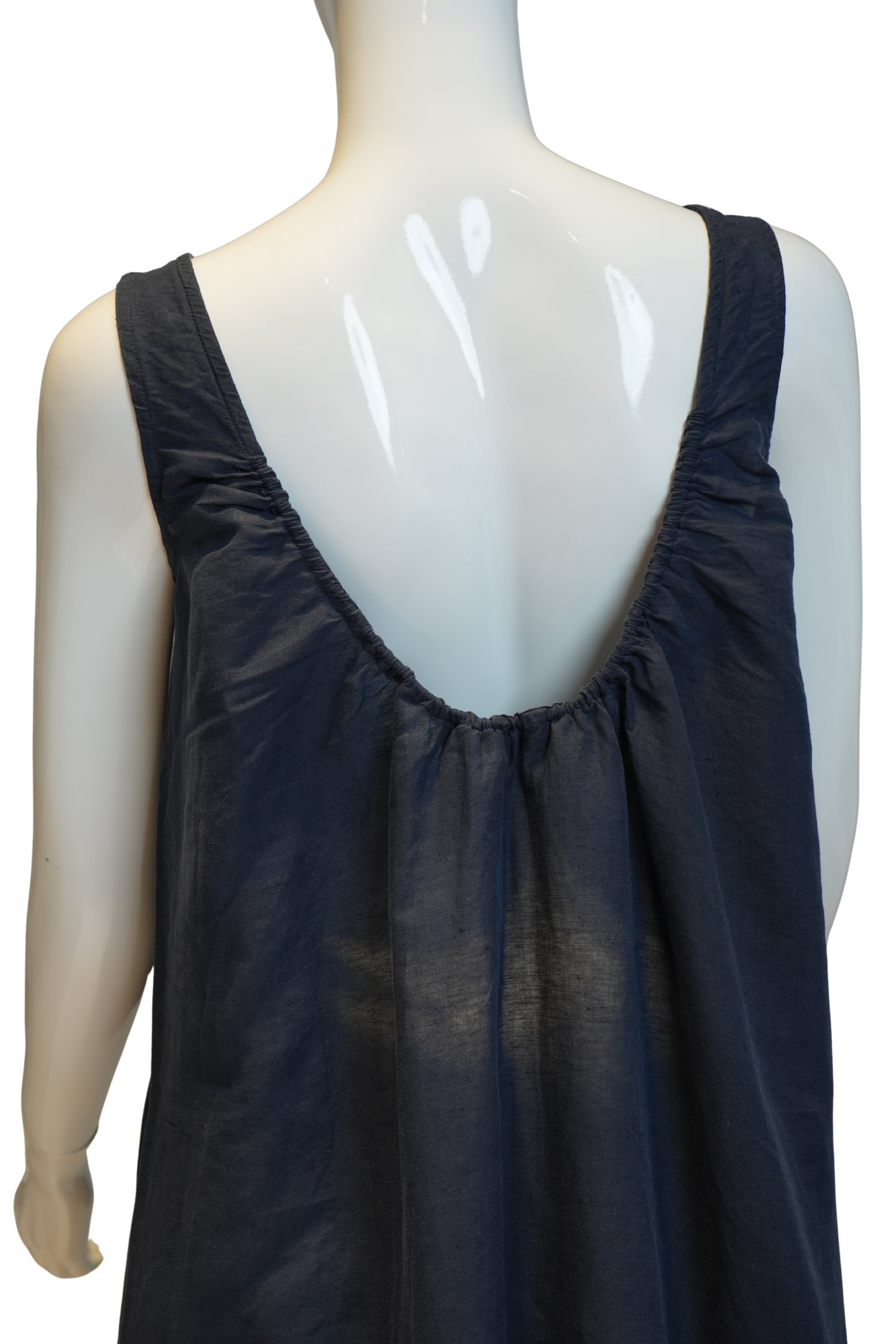 Vestido Lino “Brisa Nocturna” – Azul Marino