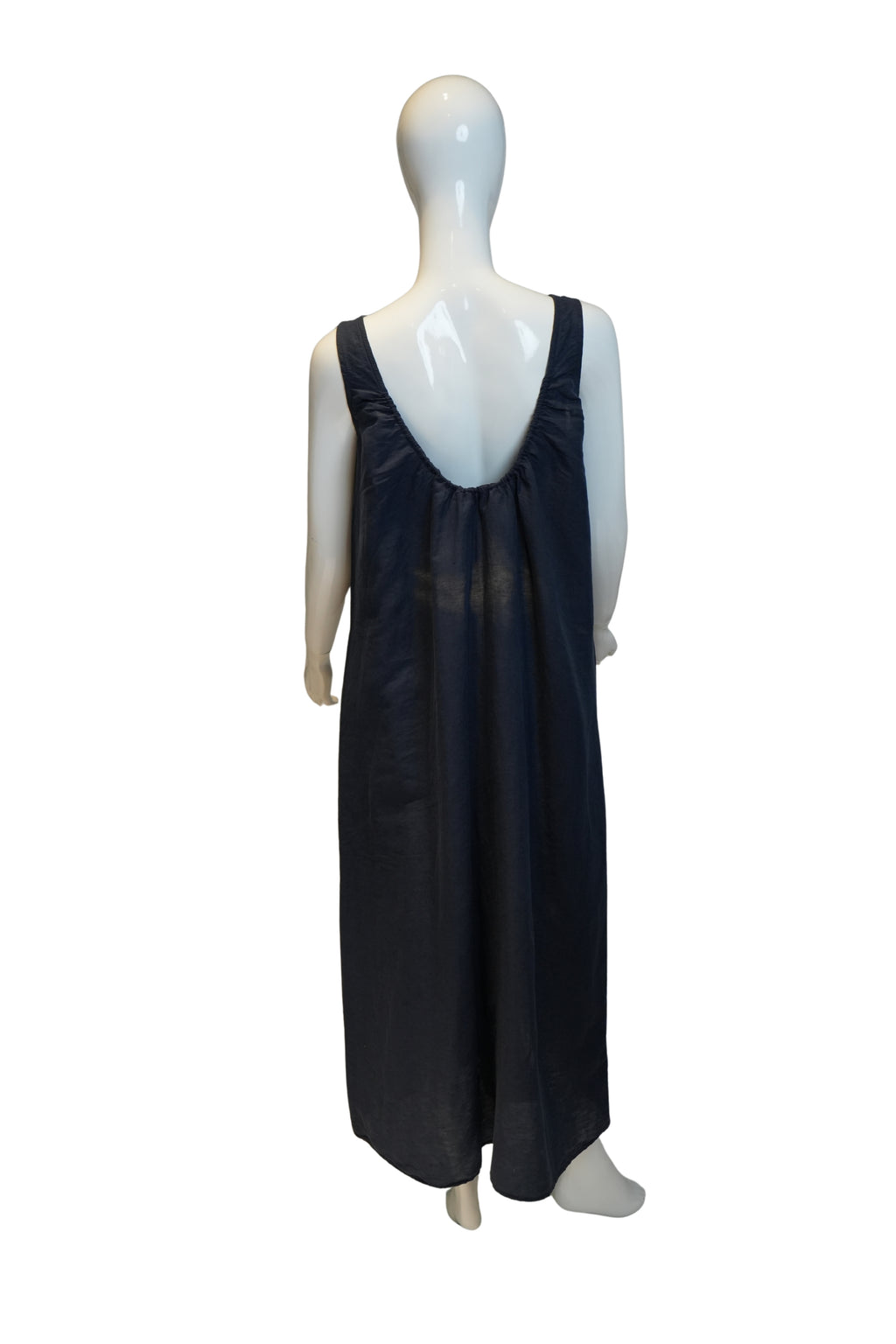 Vestido Lino “Brisa Nocturna” – Azul Marino