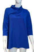 Blusa COS “Cobalto Drape” (segunda mano · excelente estado)