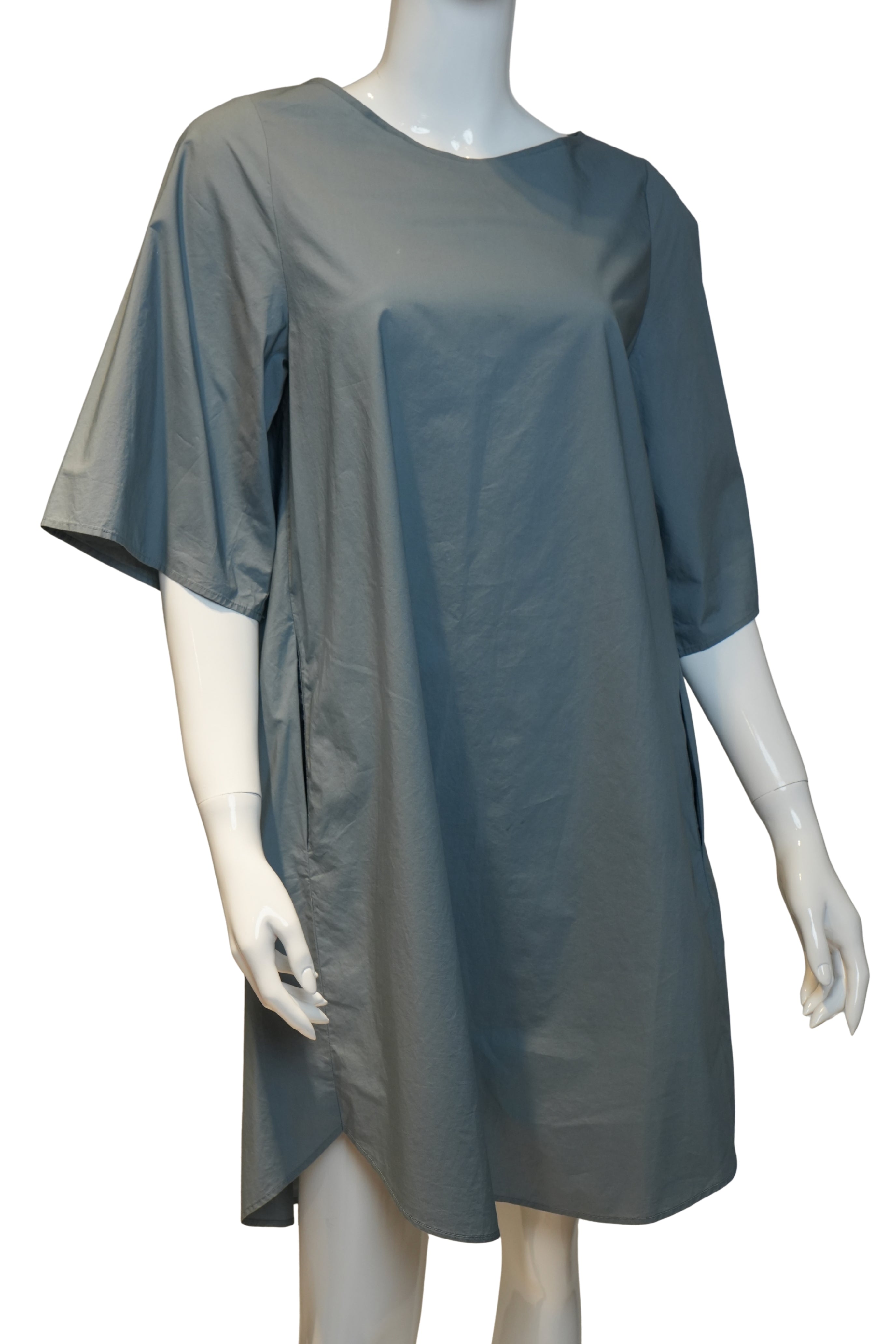 Vestido COS “Bruma” 100% Algodón – Gris Acero
