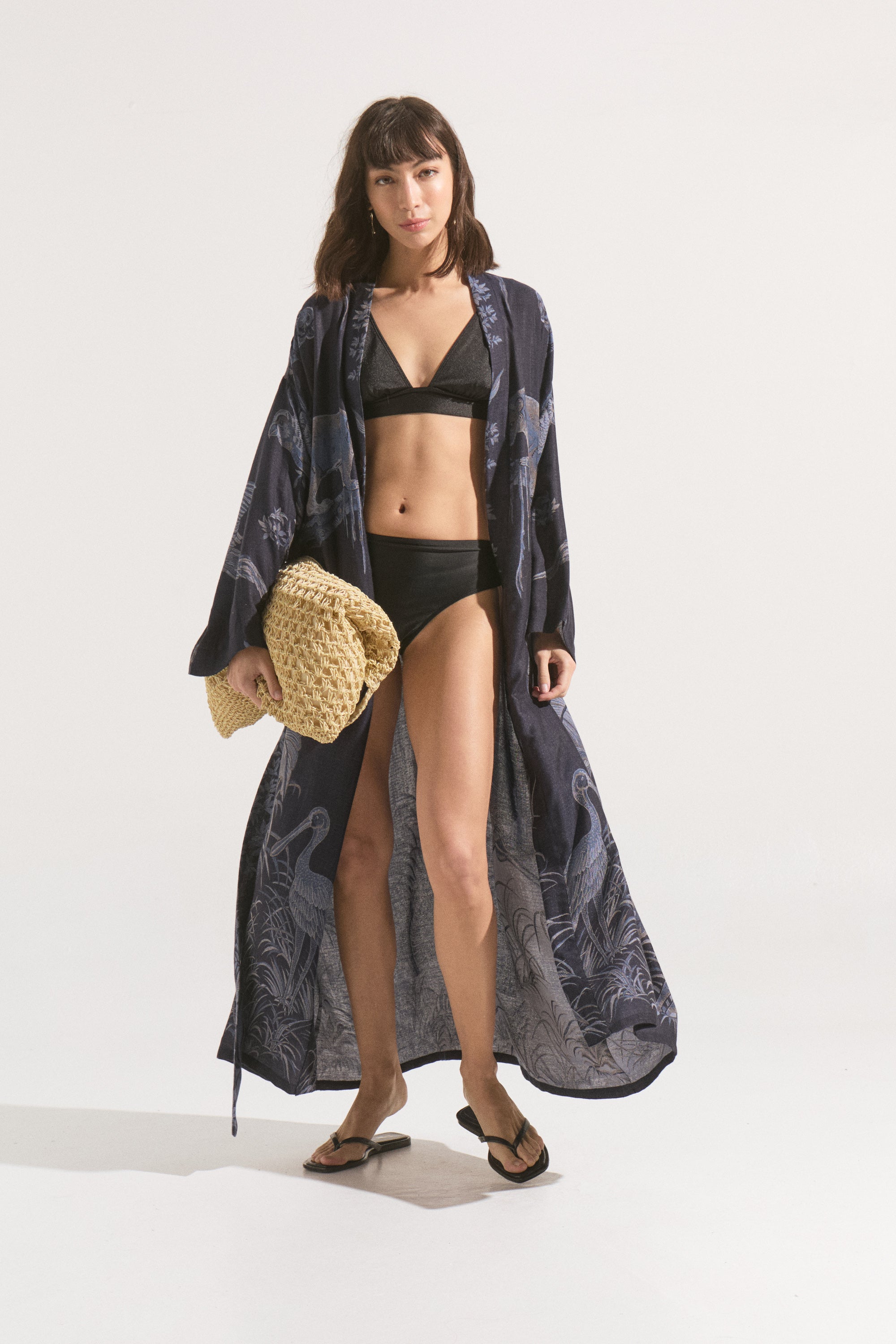 Kimono Largo Eclipse – Cashmere & Seda Estampado
