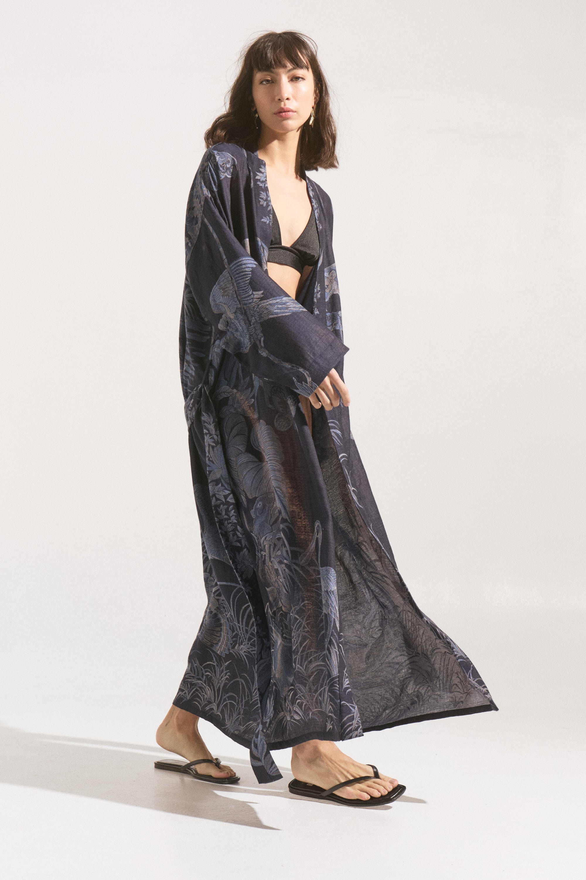 Kimono Largo Eclipse – Cashmere & Seda Estampado