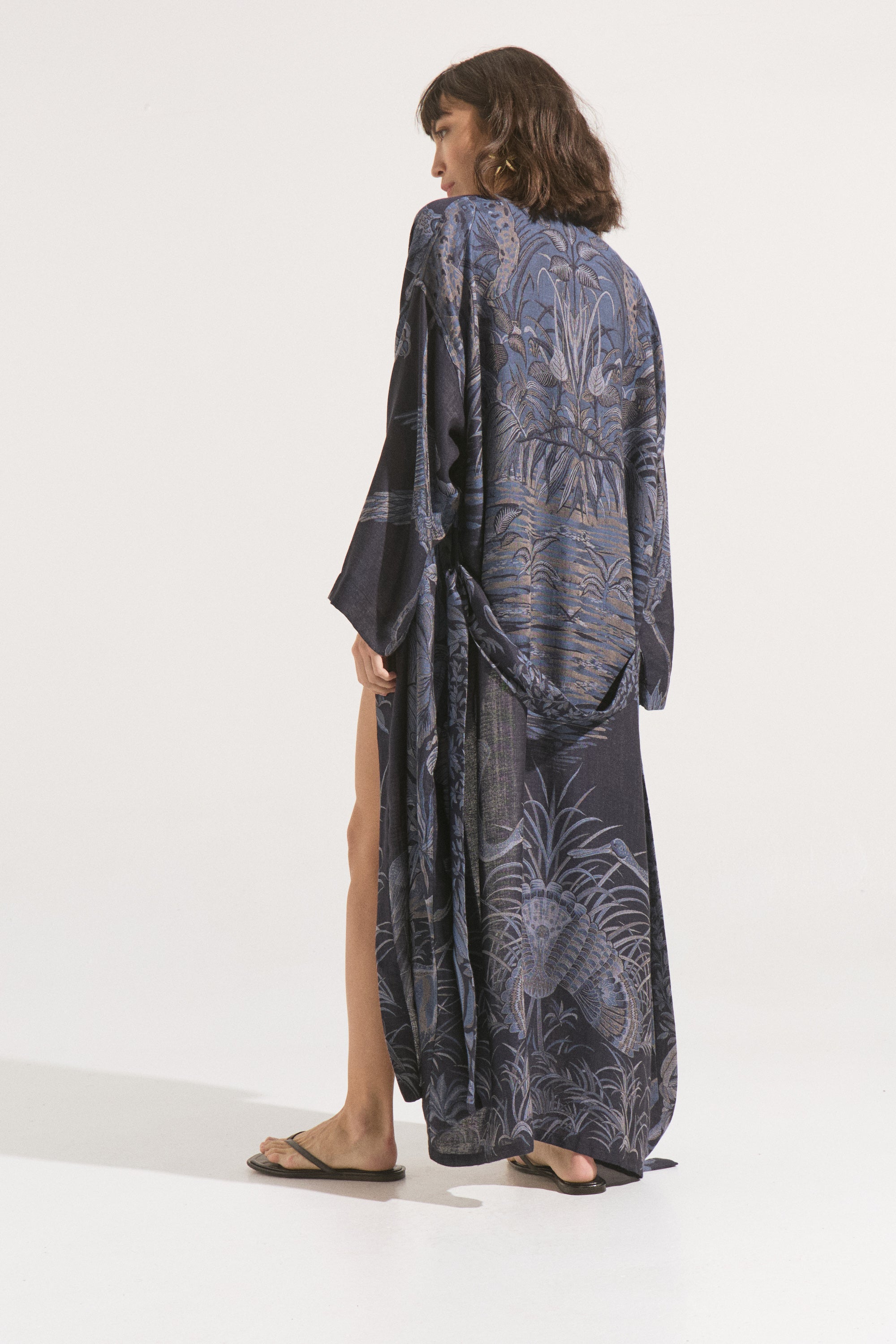 Kimono Largo Eclipse – Cashmere & Seda Estampado