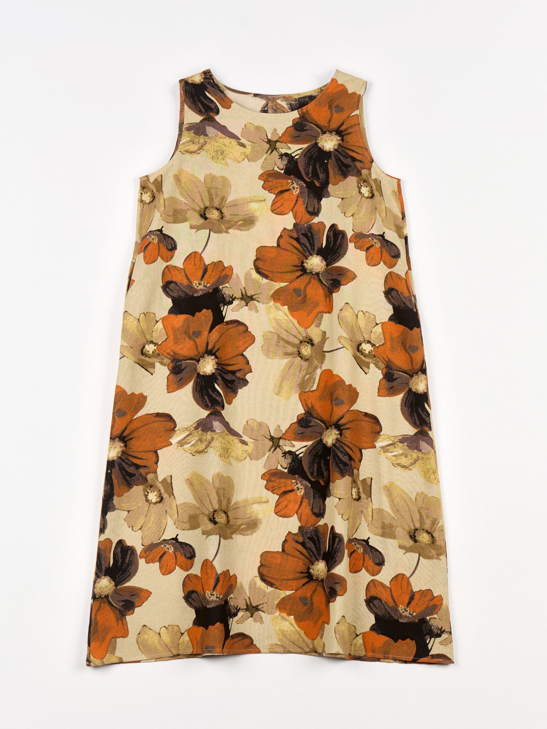 Vestido de Lino “Jardín Terracota” – Estampa Floral