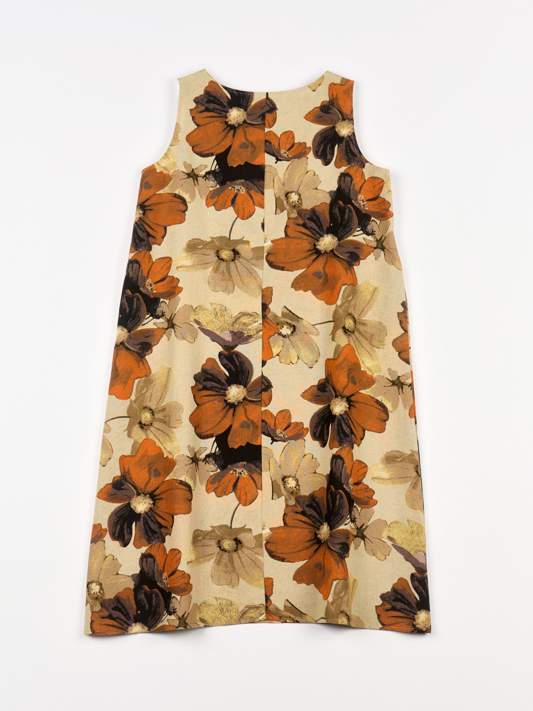 Vestido de Lino “Jardín Terracota” – Estampa Floral