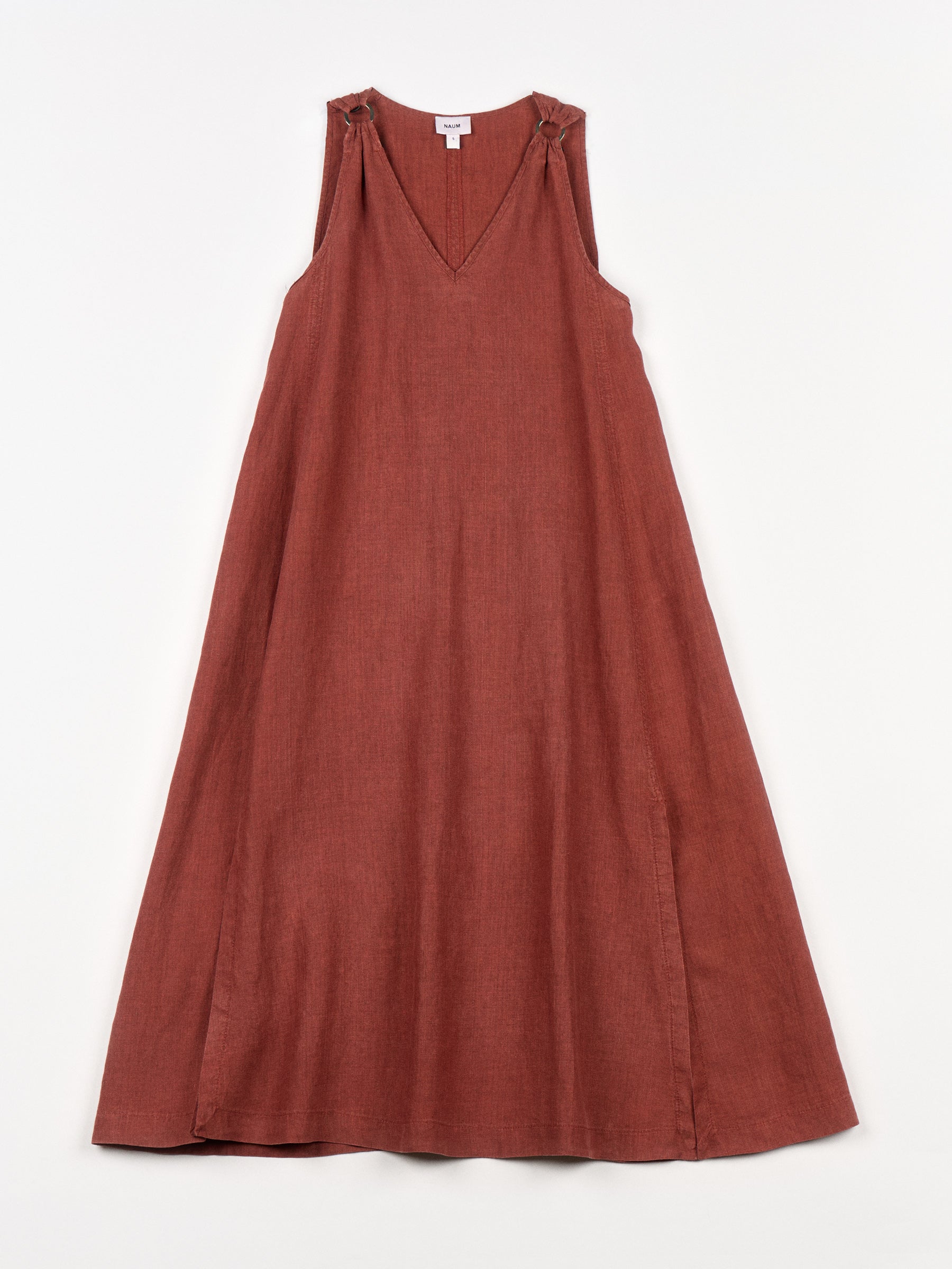 Vestido de Lino “Anillas Terracota”