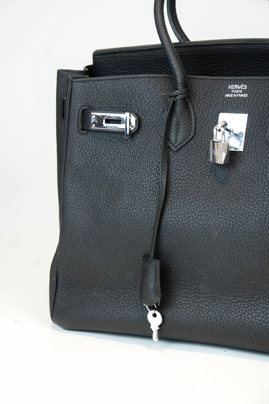 Bolso de Cuero Estilo Birkin – Negro (no auténtico)