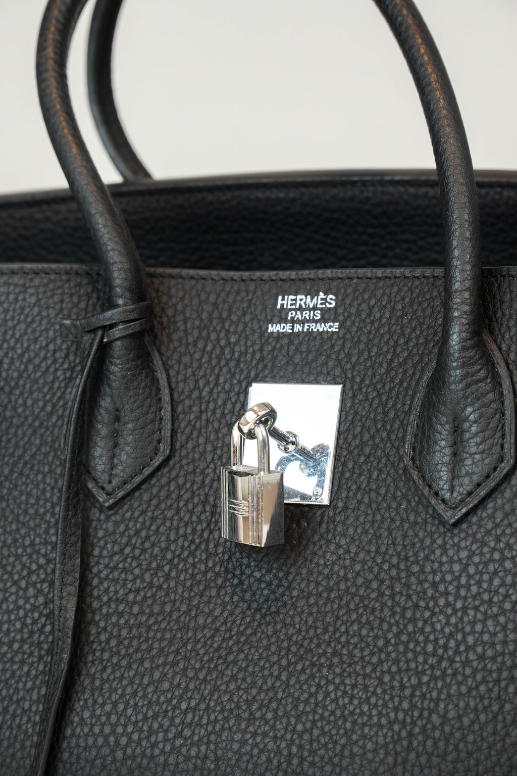Bolso de Cuero Estilo Birkin – Negro (no auténtico)