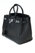 Bolso de Cuero Estilo Birkin – Negro (no auténtico)