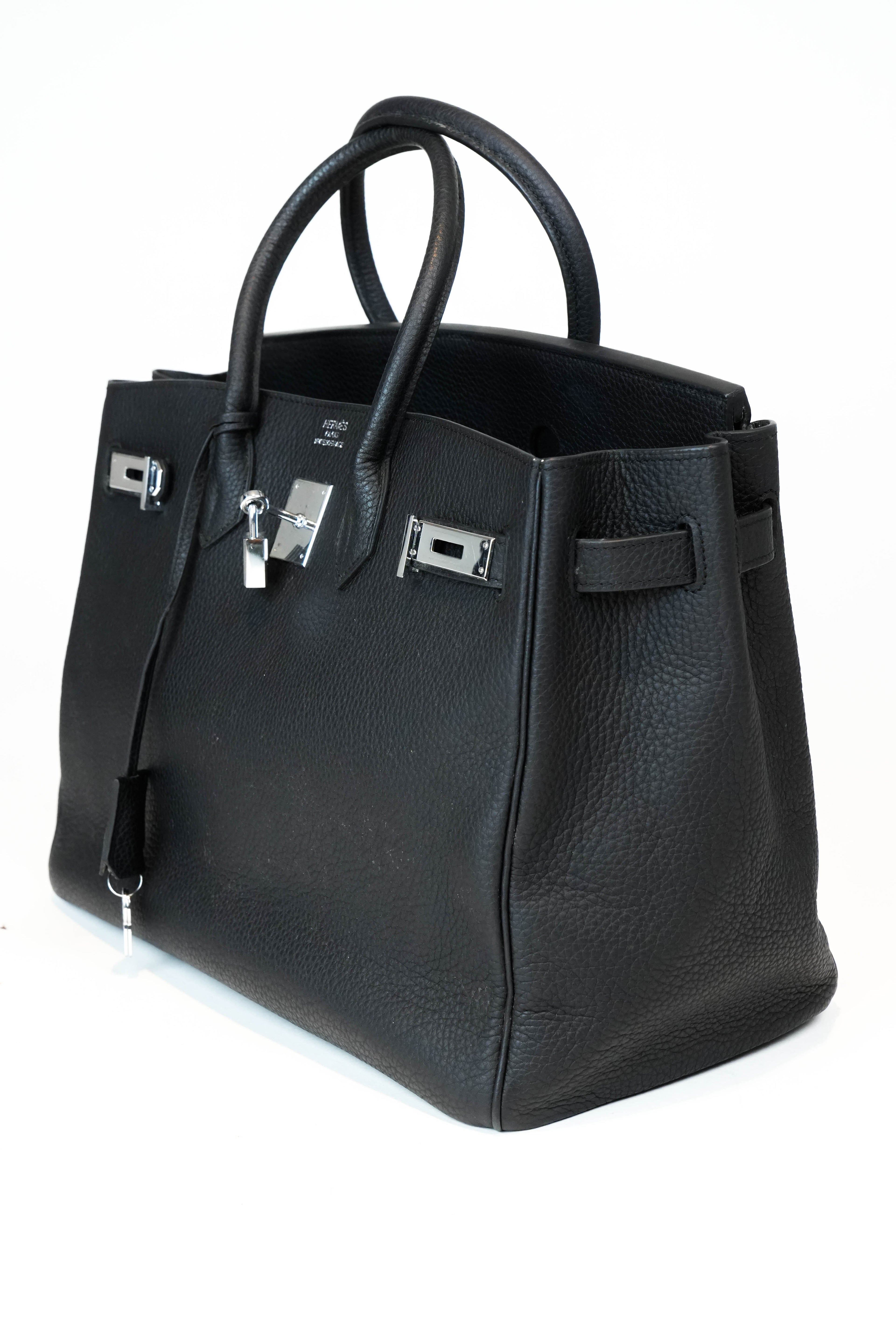 Bolso de Cuero Estilo Birkin – Negro (no auténtico)