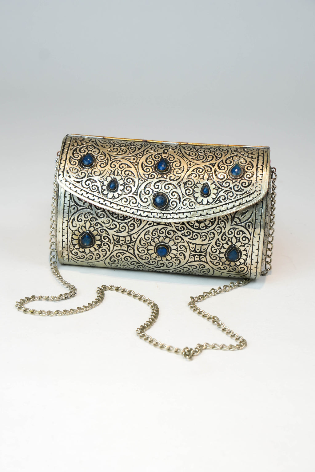 Clutch Marroquí Filigrana Azul