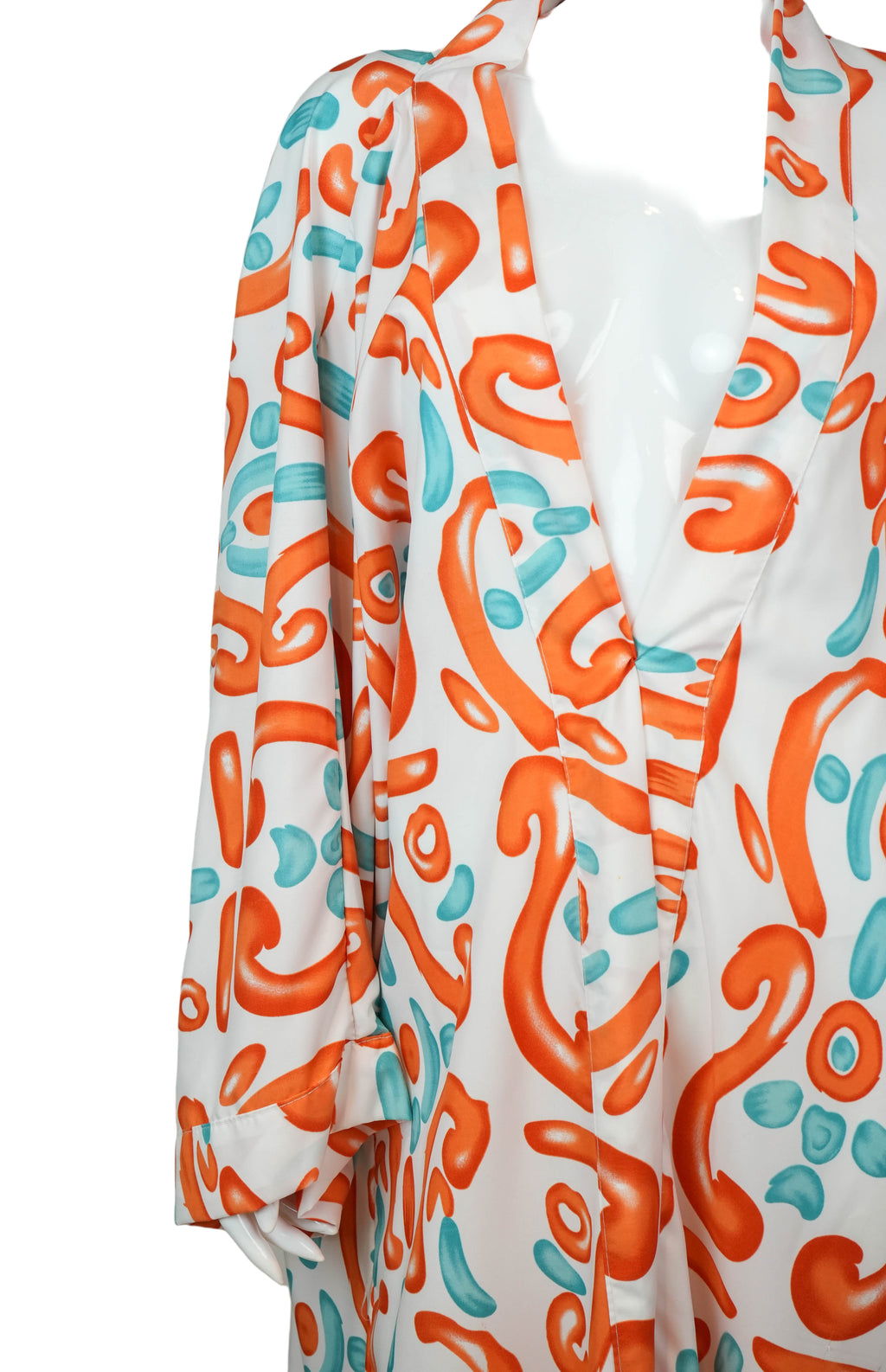 Kimono Playero Olas Mandarina