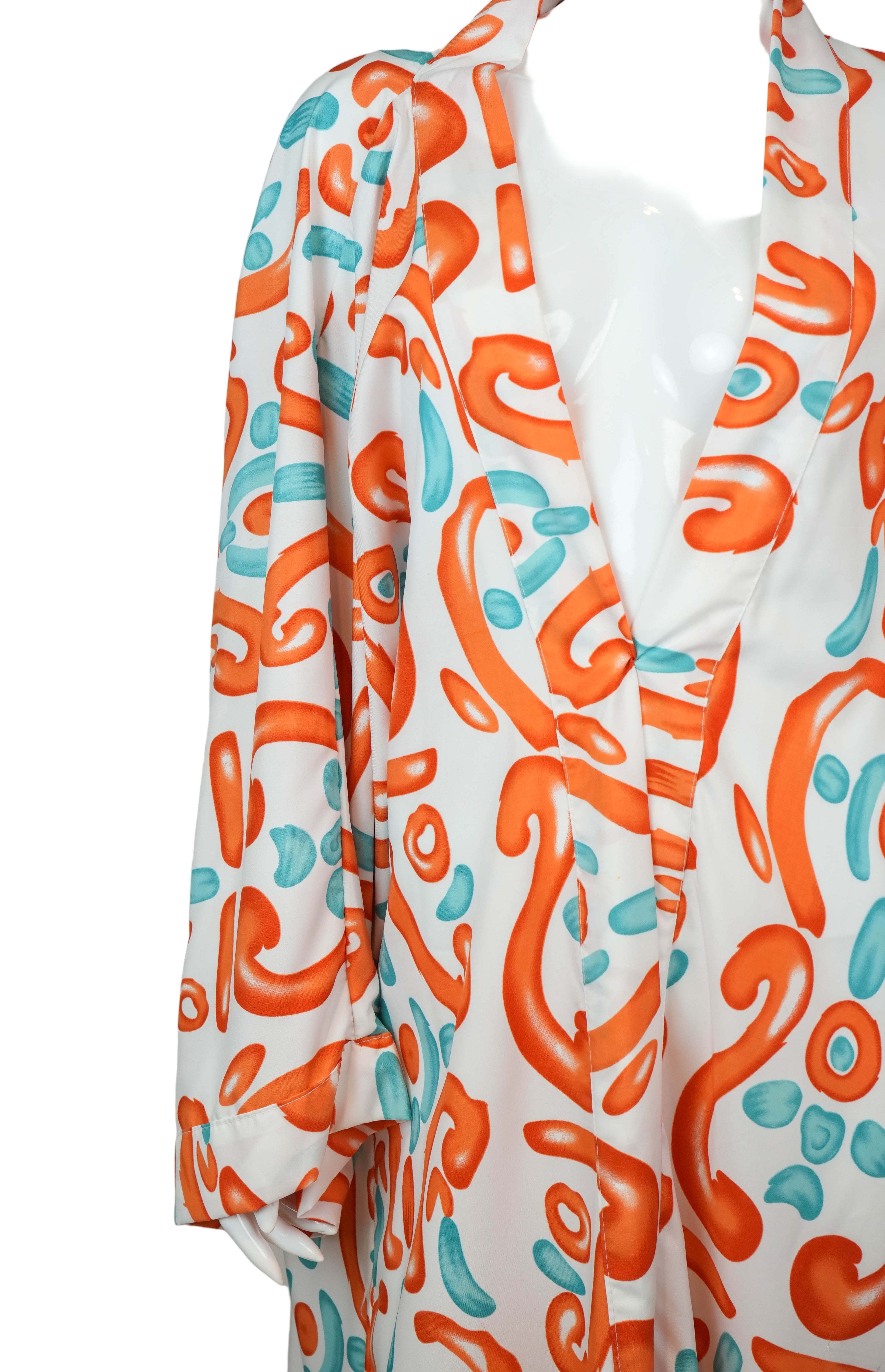 Kimono Playero Olas Mandarina