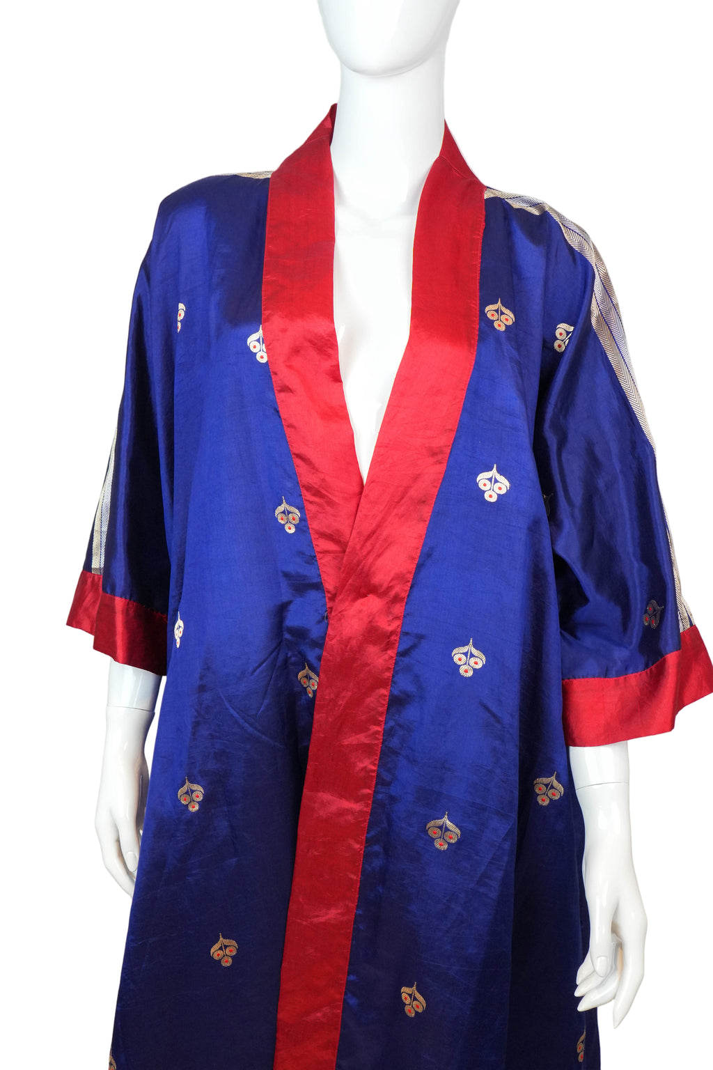 Kimono Seda Zafiro Carmesí