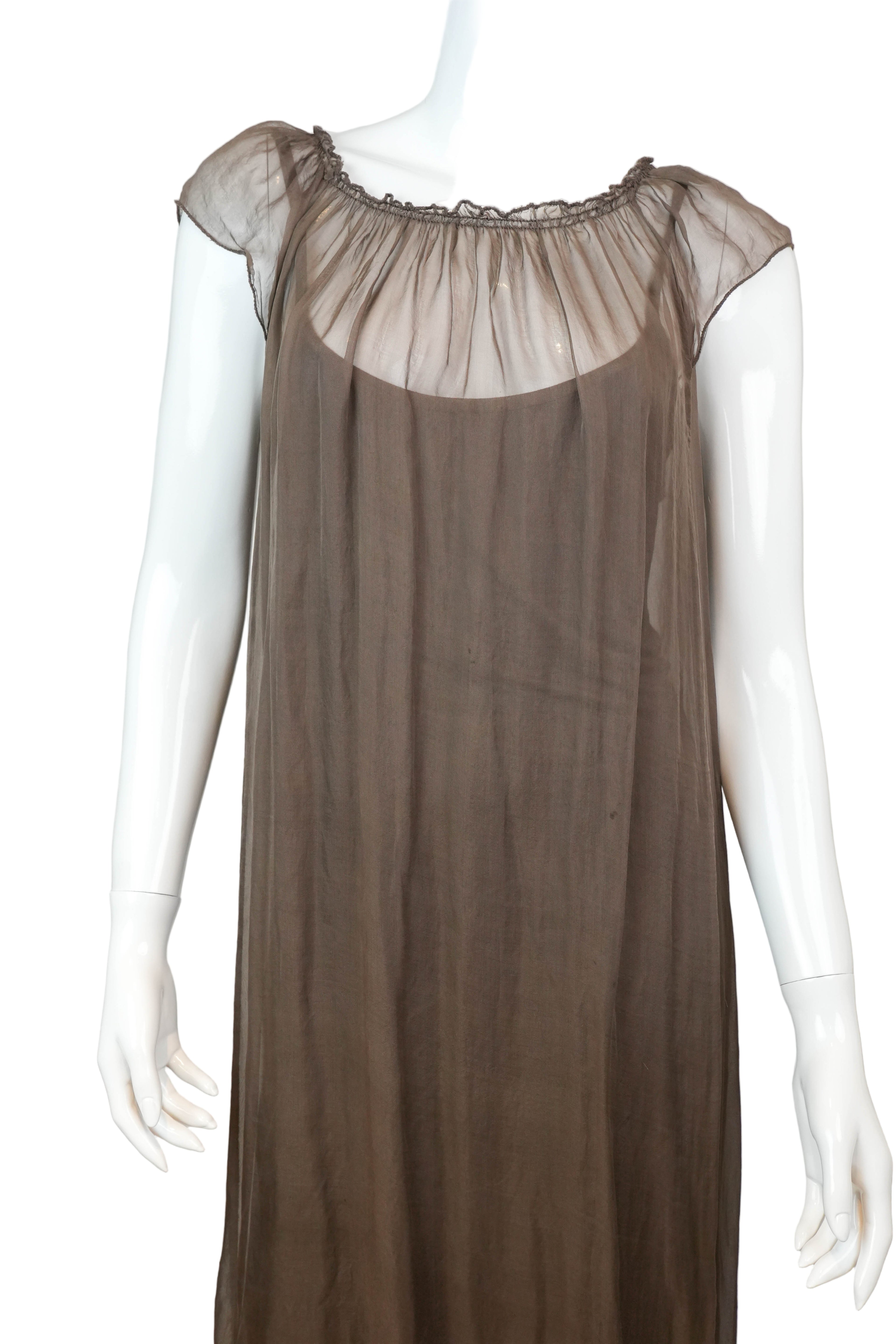 Vestido de Gasa Chocolate