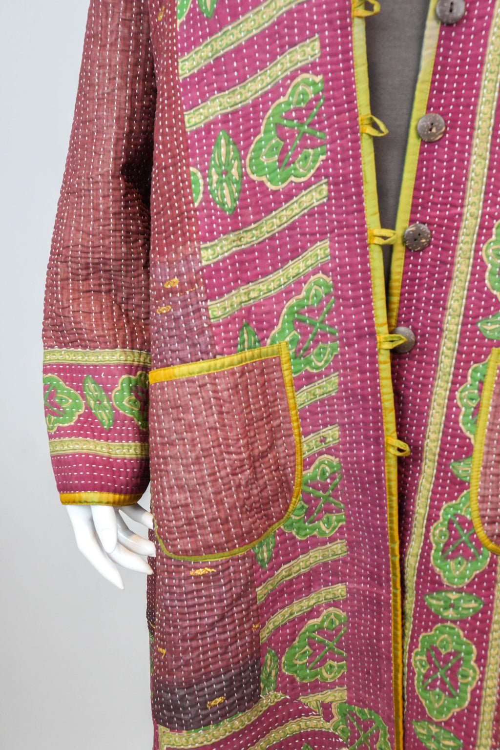 Kimono India Kantha Granate Lima