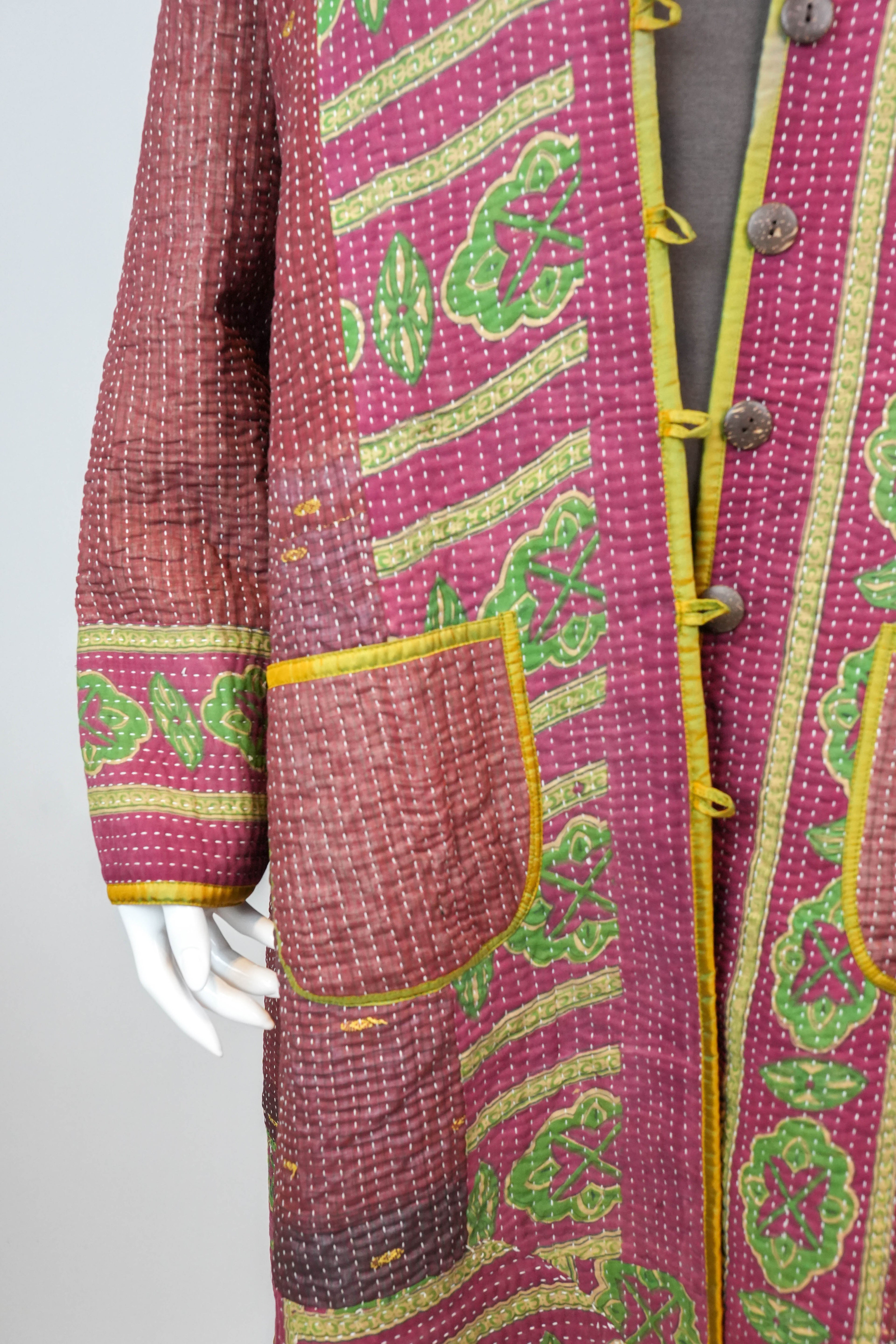 Kimono India Kantha Granate Lima