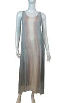 Vestido de seda natural con efecto degradé/ombré