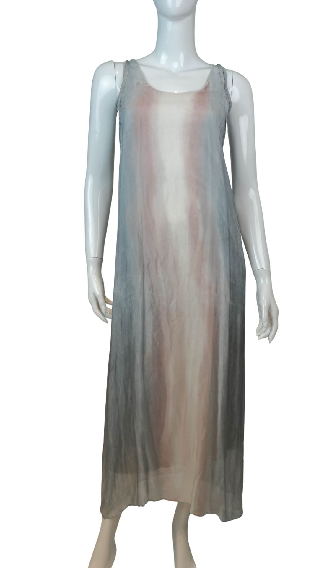 Vestido de seda natural con efecto degradé/ombré