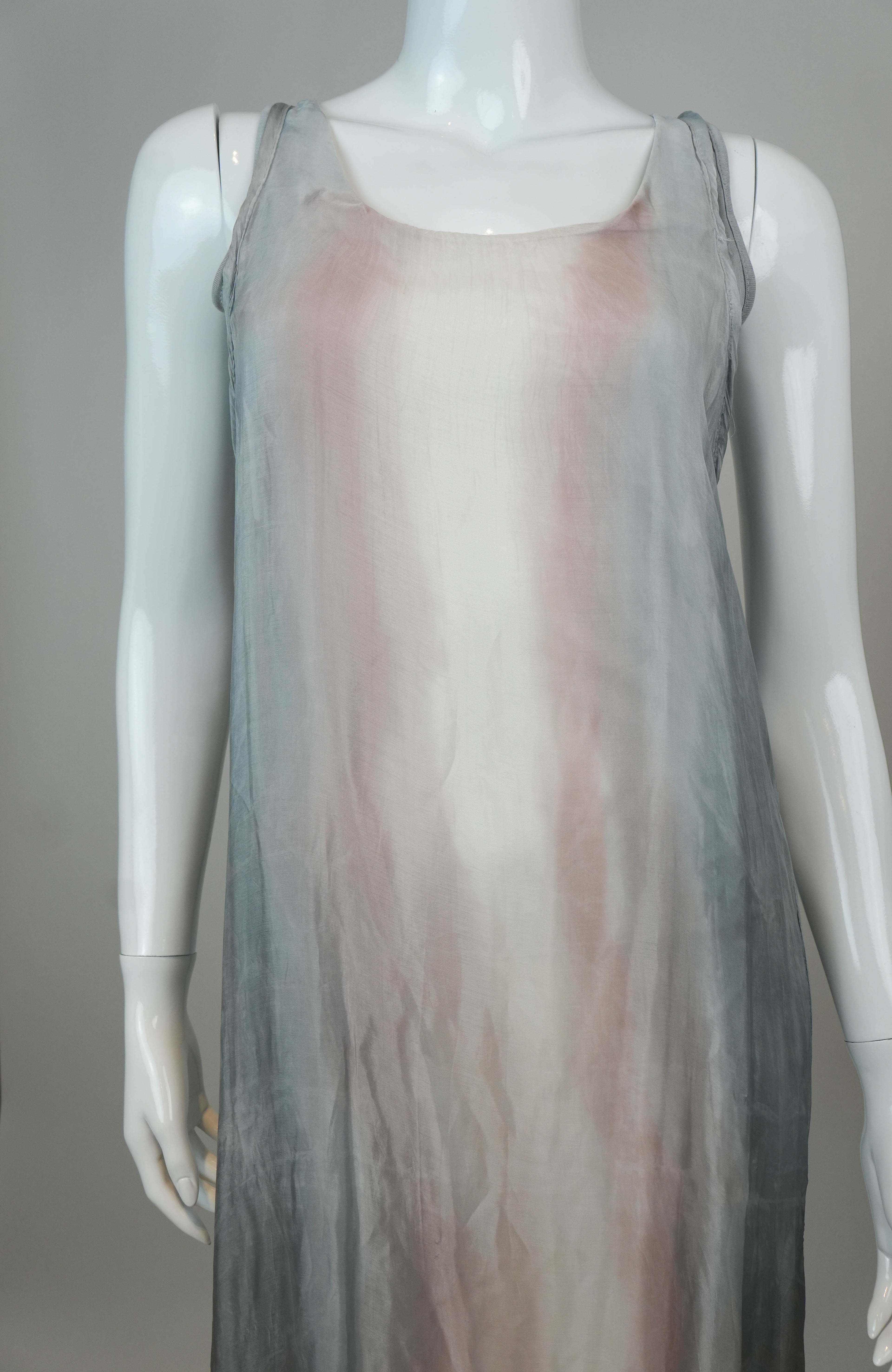 Vestido de seda natural con efecto degradé/ombré