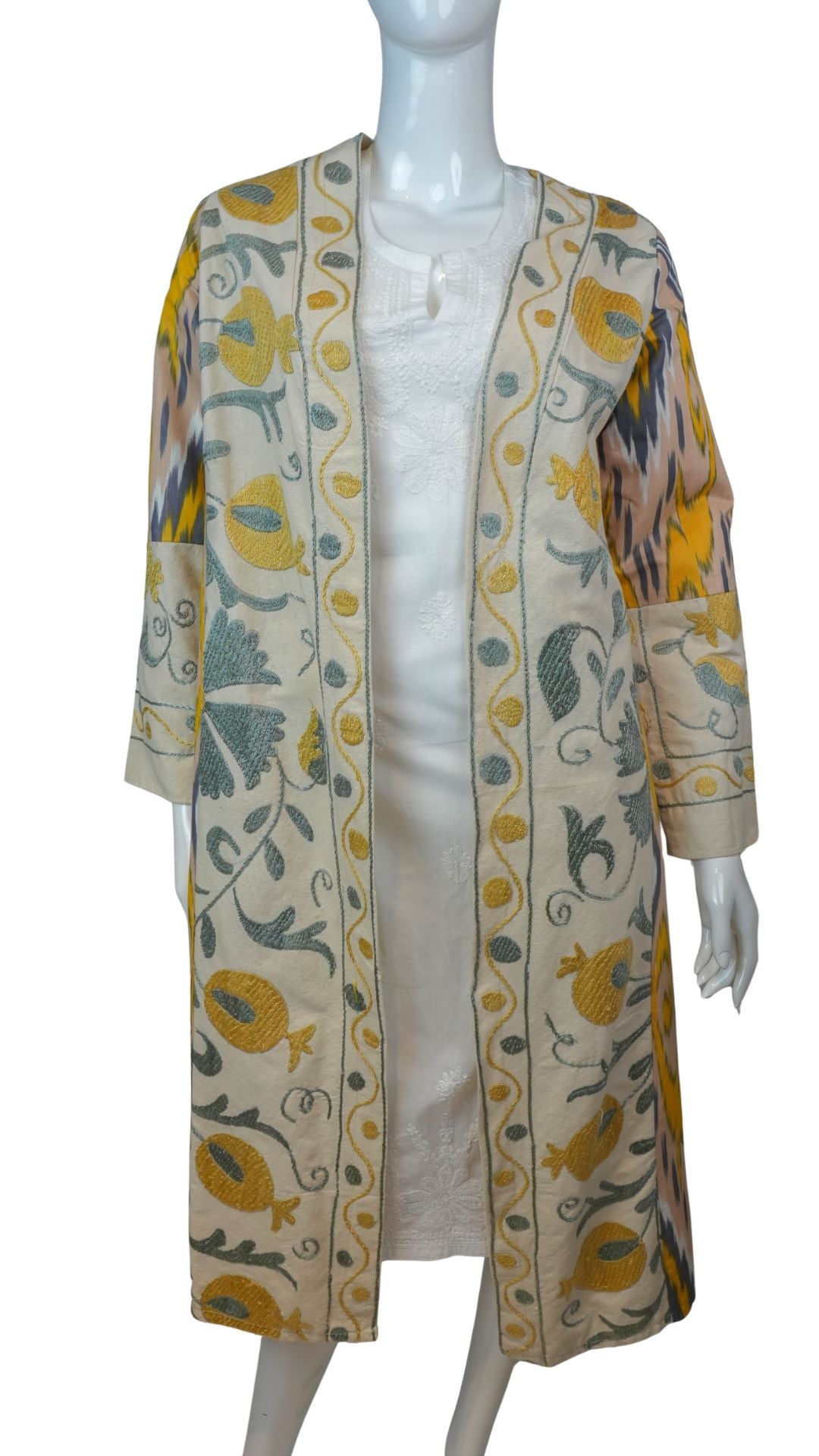 Kimono Suzani Granada Mostaza