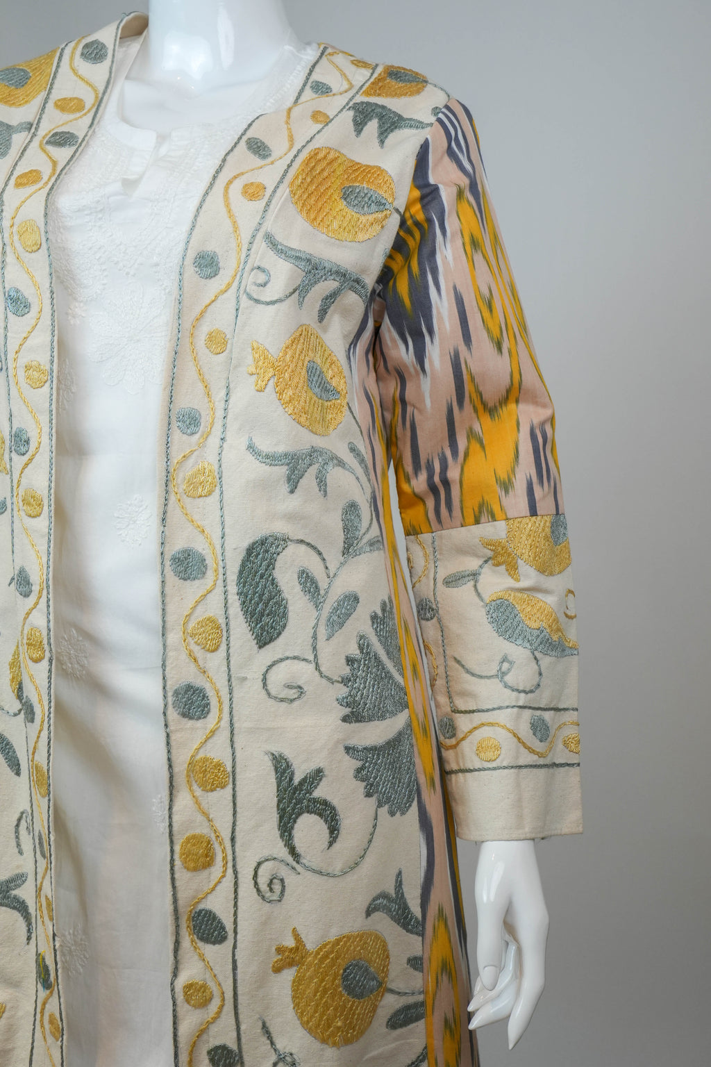 Kimono Suzani Granada Mostaza