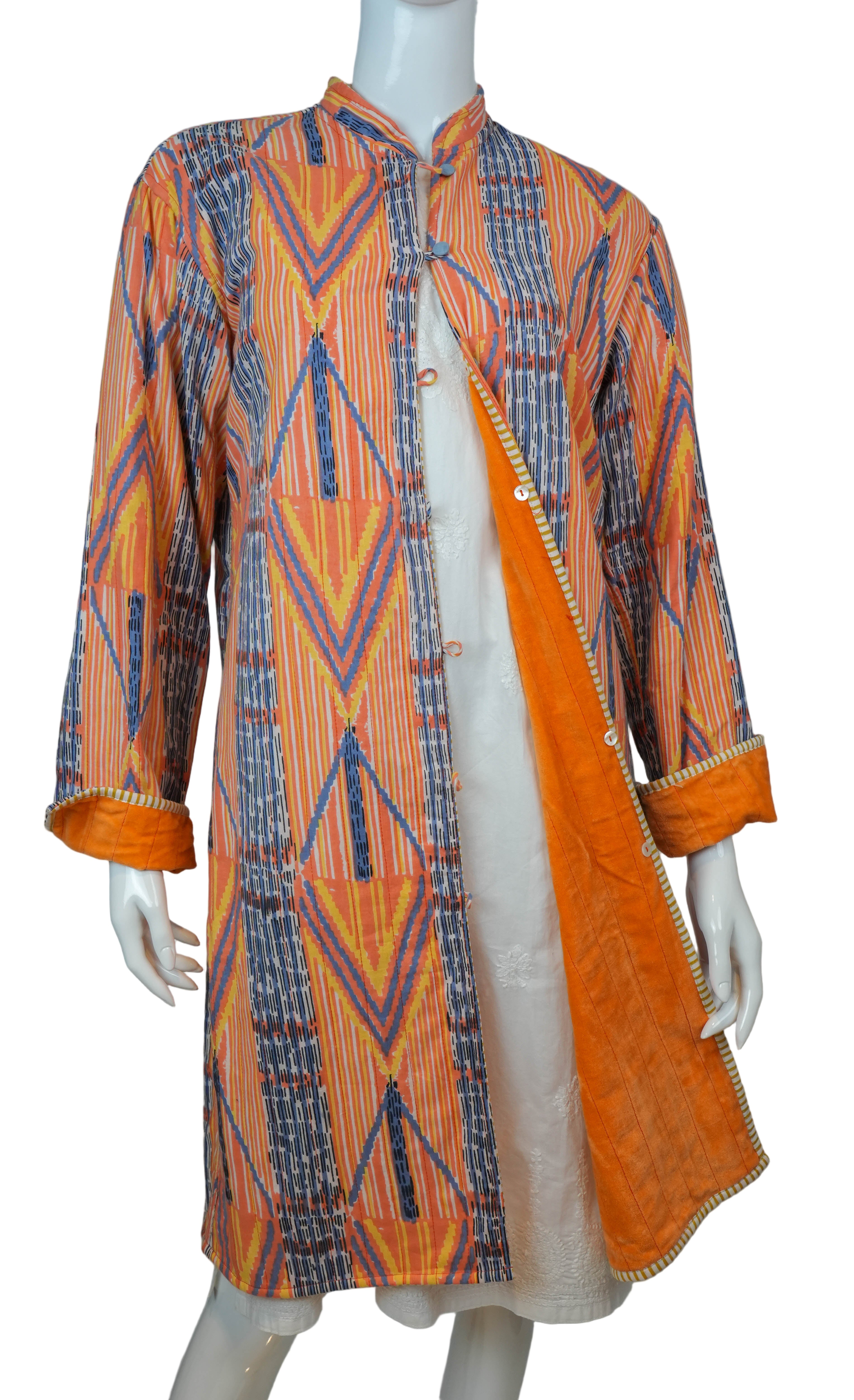 Kimono India Ikat Mandarina