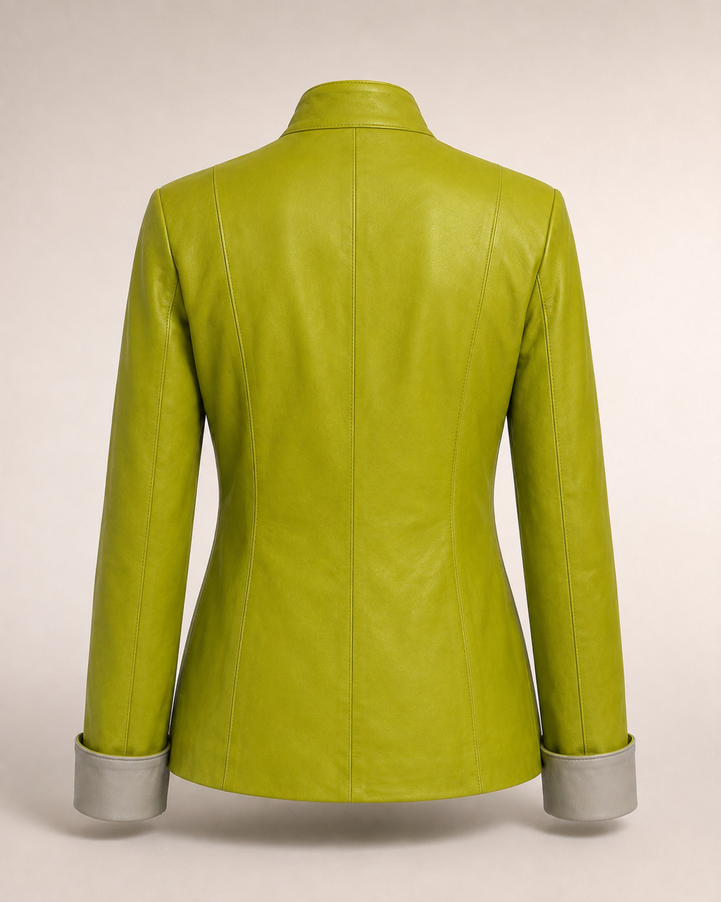 Campera de Cuero Marroquí Verde Manzana